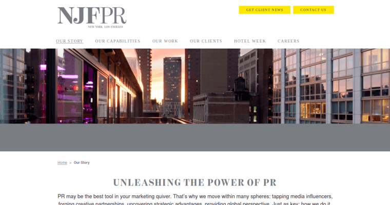 Story page of #10 Leading Travel Public Relations Firm: Nancy J Friedman PR