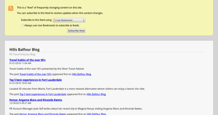 Blog page of #5 Leading Travel Public Relations Firm: Hills Balfour