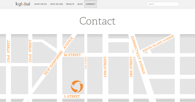 Contact page of #3 Leading DC PR Agency: Kglobal